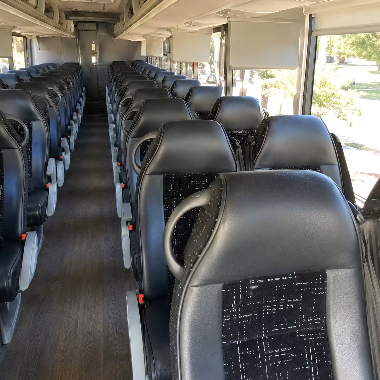 nampa charter bus rental interior